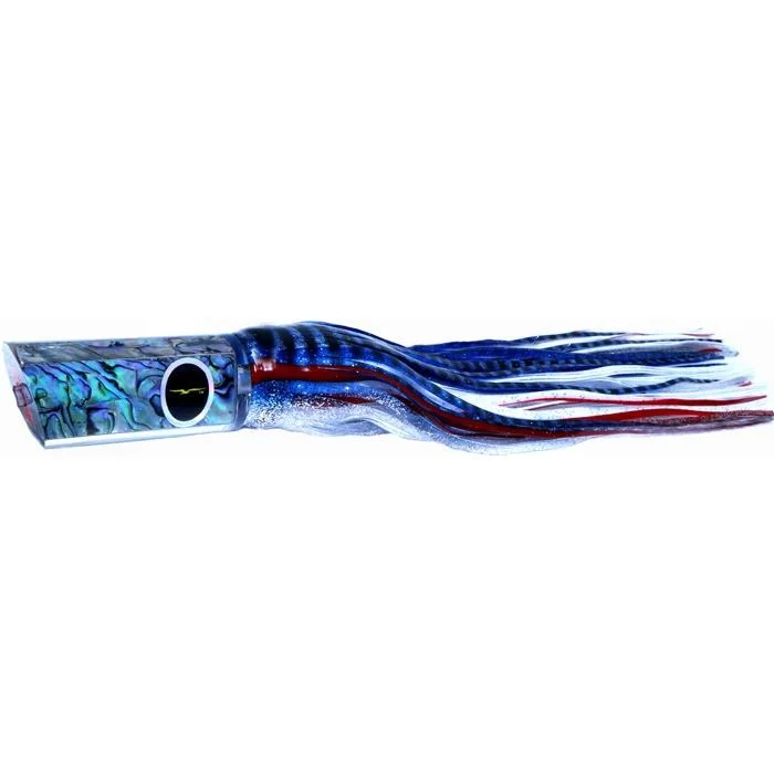 Inline Spinner Lures-Black Bart Kona Classic Tube Medium Heavy Tackle Lure - Blue/White