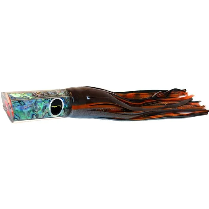 Streamer Lures-Black Bart Kona Classic Tube Medium Heavy Tackle Lure - Petro/Orange