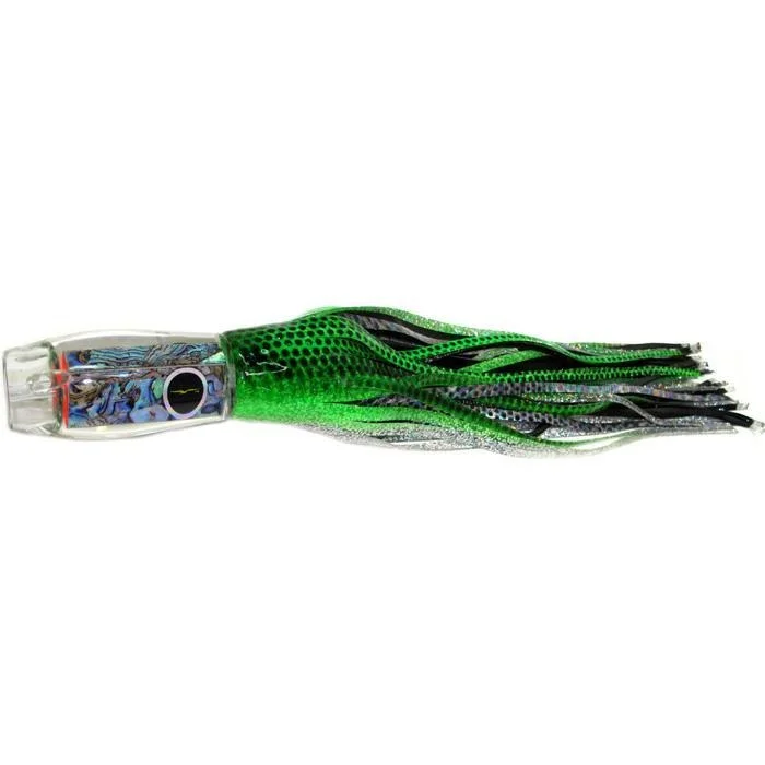 Artificial Lures-Black Bart Kona ProJet Medium Heavy Tackle Lure - Green Dot/Black Dot