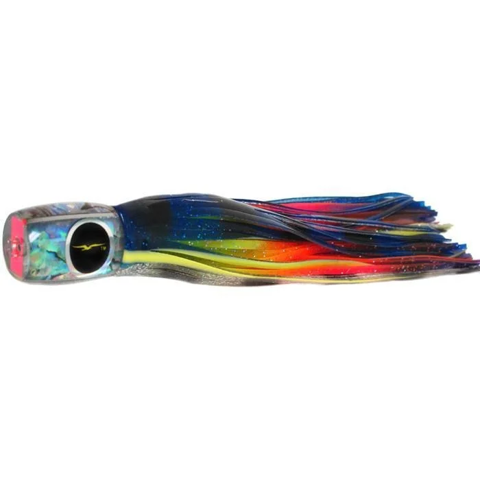 Sinking Popper Lures-Black Bart Mahi Candy Medium Tackle Lure - Blue Yellow/Rainbow