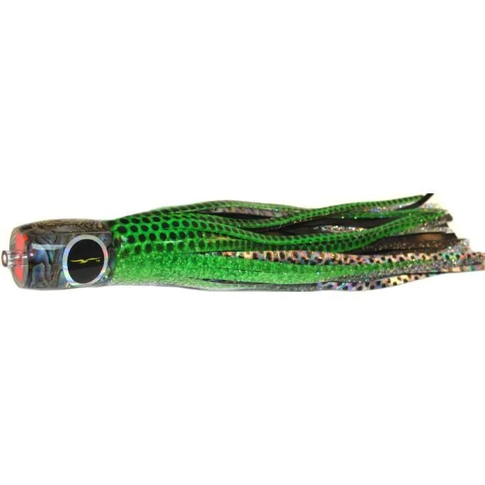 Lures for Large Fish-Black Bart Mahi Candy Medium Tackle Lure - Green Dot/Black Dot