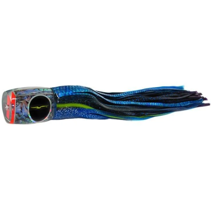 Weighted Lures-Black Bart Marlin Candy Medium Heavy Tackle Lure - Black Blue Dot/Purple Fleck