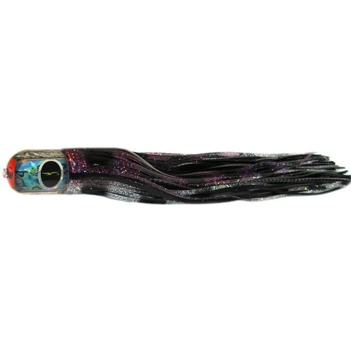 Topwater Frog Lures-Black Bart Punisher Medium Heavy Tackle Lure - Purple/Black Dot