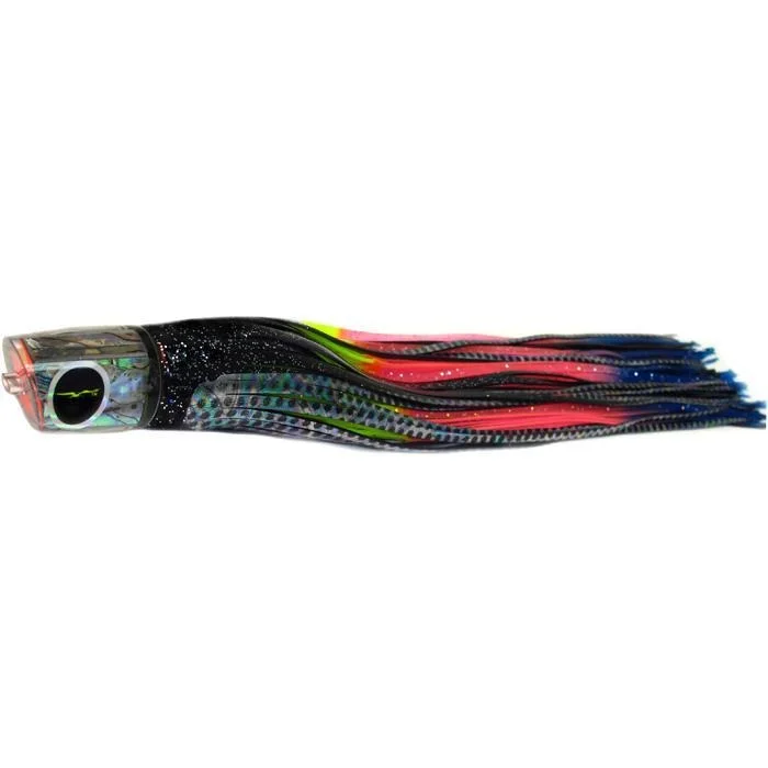 Popper Lures-Black Bart RPP Medium Heavy Tackle Lure - Black Dot/Rainbow