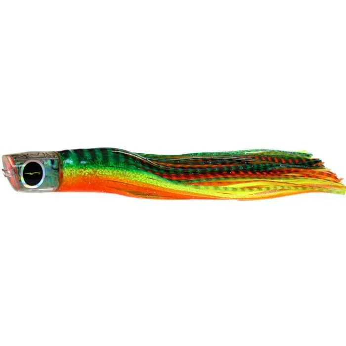 Soft Plastic Worm Lures-Black Bart RPP Medium Heavy Tackle Lure - Green Orange Tiger/Yellow Tiger