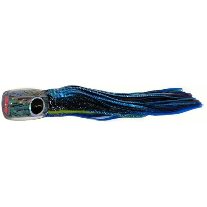 Slow-Sinking Lures-Black Bart Striper Candy Medium Heavy Tackle Lure - Black Blue Dot/Purple Fleck