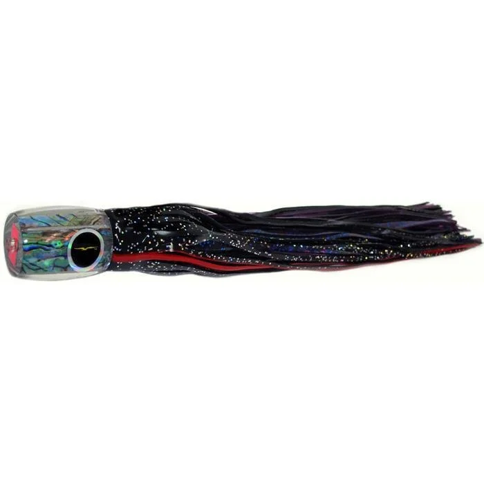 Fishing Lures for Ice Fishing-Black Bart Striper Candy Medium Heavy Tackle Lure - Black/Purple Fleck