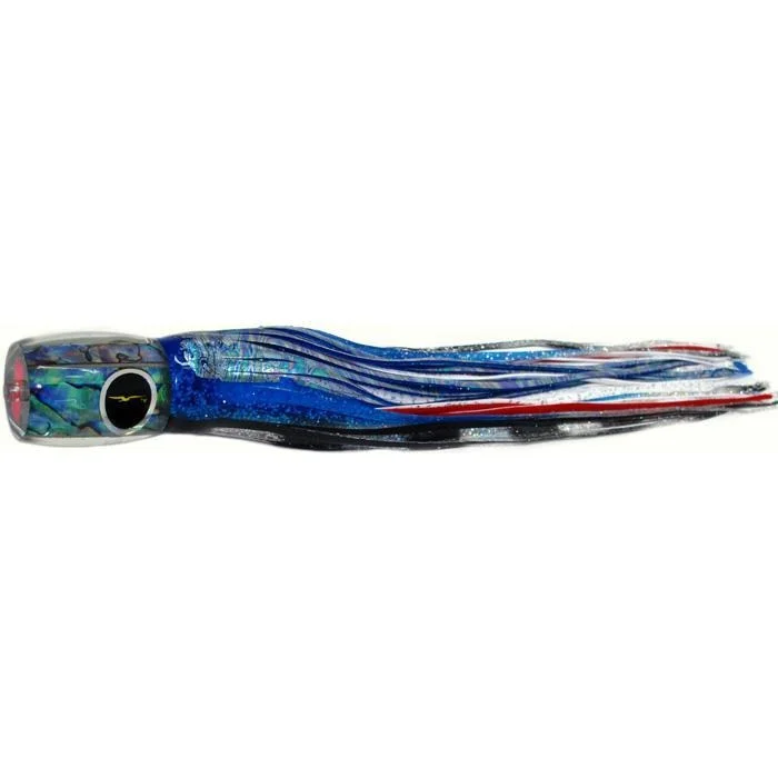 Deepwater Lures-Black Bart Striper Candy Medium Heavy Tackle Lure - Blue/White