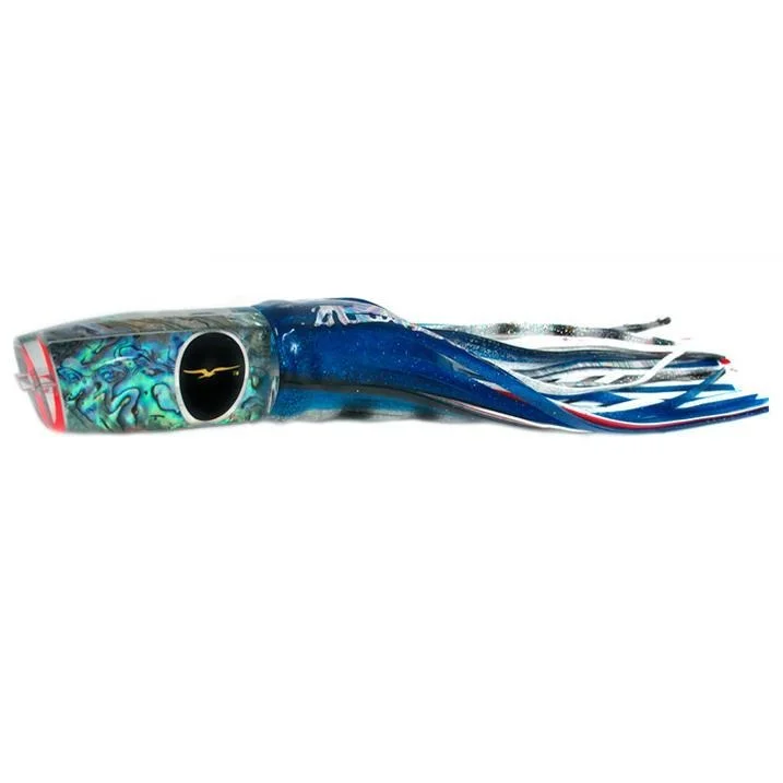 Shrimp Imitation Lures-Black Bart Super Plunger Heavy Tackle Lure - Blue/White