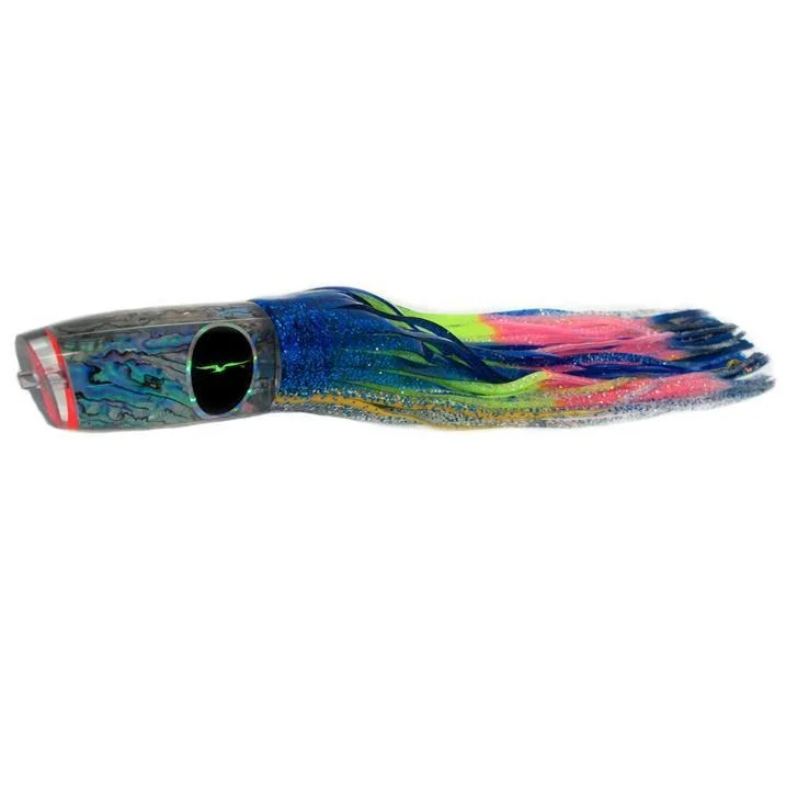 Lures for Saltwater Fishing-Black Bart Super Plunger Heavy Tackle Lure - Blue Yellow/Rainbow