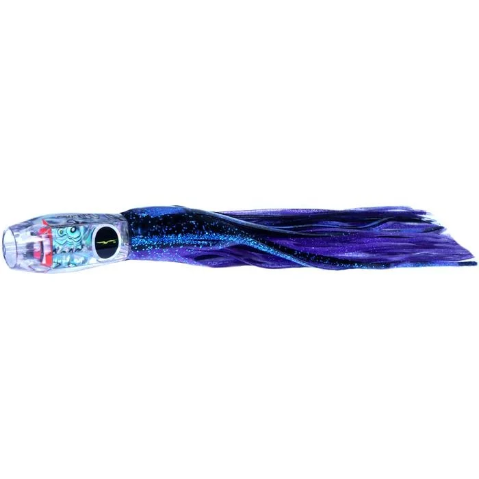 Artificial Lures-Black Bart Super ProJet Medium Heavy Tackle Lure - Black Purple Split/Purple Fleck