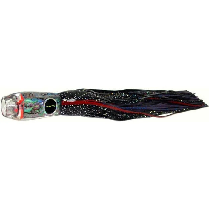 Eco-Friendly Fishing Lures-Black Bart Super ProJet Medium Heavy Tackle Lure - Black Red/Purple Fleck