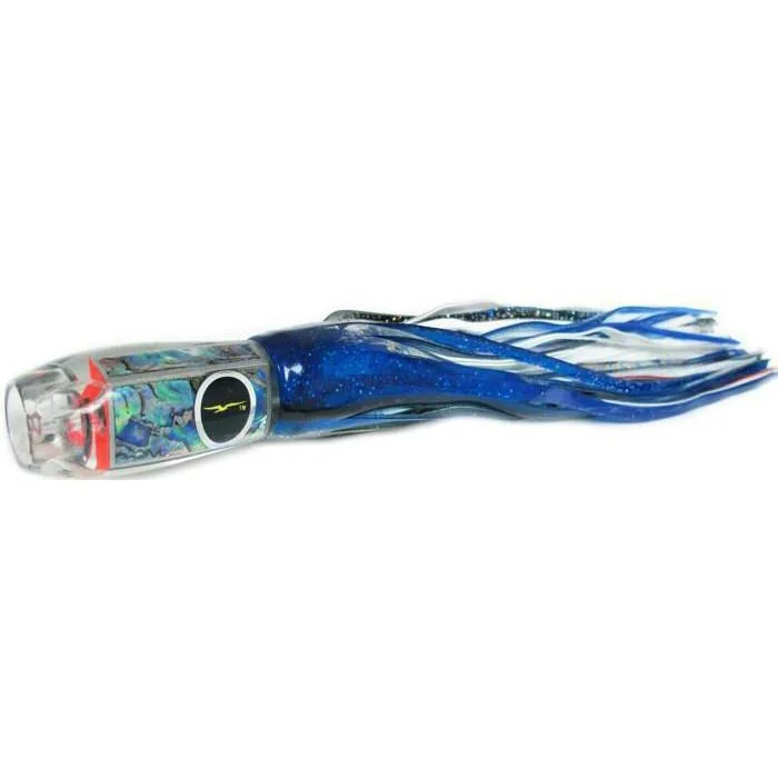 Realistic Lures-Black Bart Super ProJet Medium Heavy Tackle Lure - Blue Foil/White