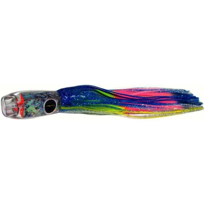 Steelhead Lures-Black Bart Super ProJet Medium Heavy Tackle Lure - Blue Yellow Stripe/Rainbow