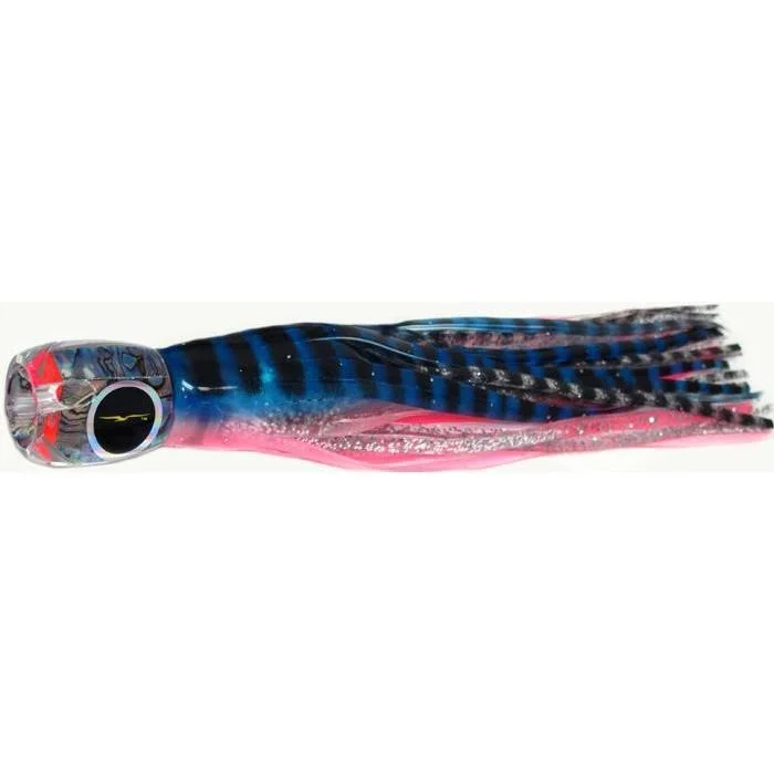 Natural Looking Lures-Black Bart Tahitian Prowler Medium Tackle Lure - Blue Pink Tiger/Silver Tiger