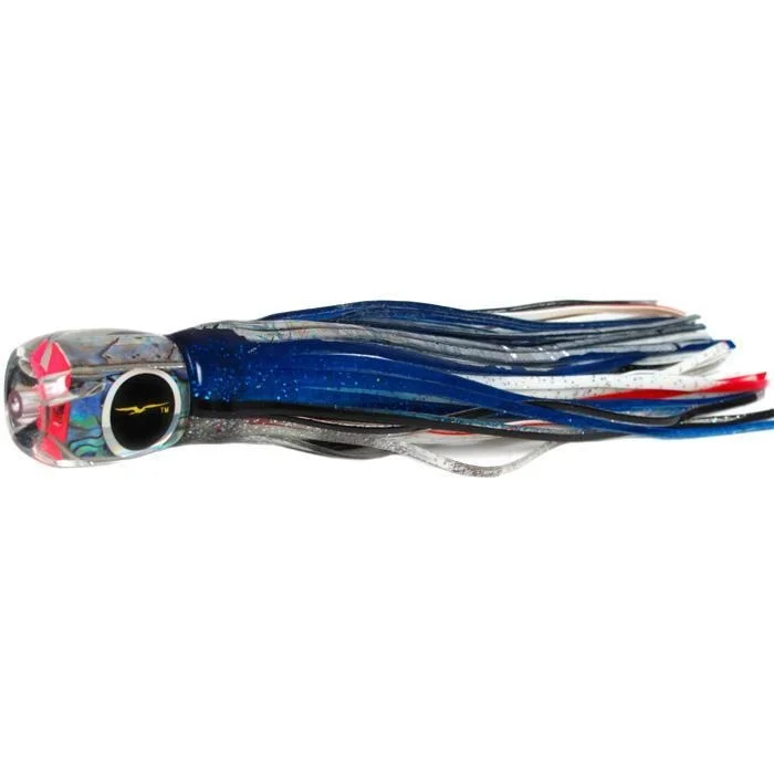 Soft Plastic Lures-Black Bart Tahitian Prowler Medium Tackle Lure - Blue/White