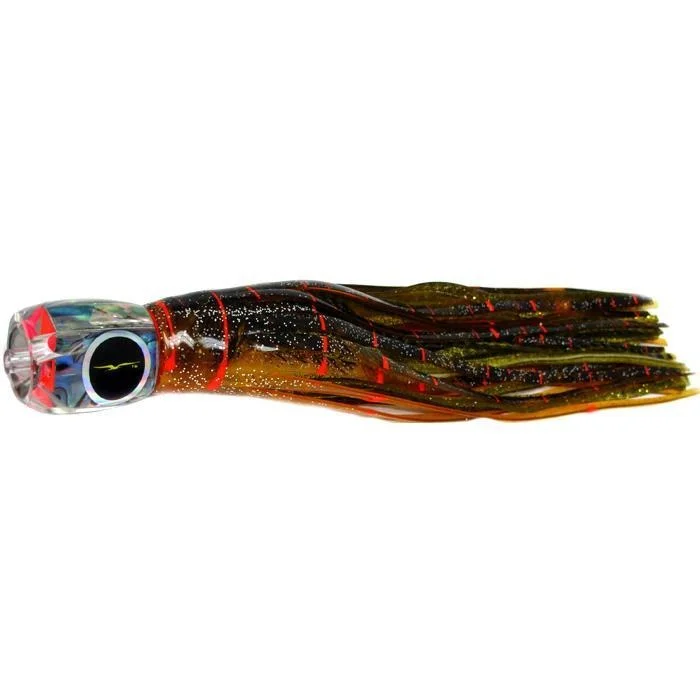 Top-Rated Fishing Lures-Black Bart Tahitian Prowler Medium Tackle Lure - Brown Gold Orange/Gold Dot