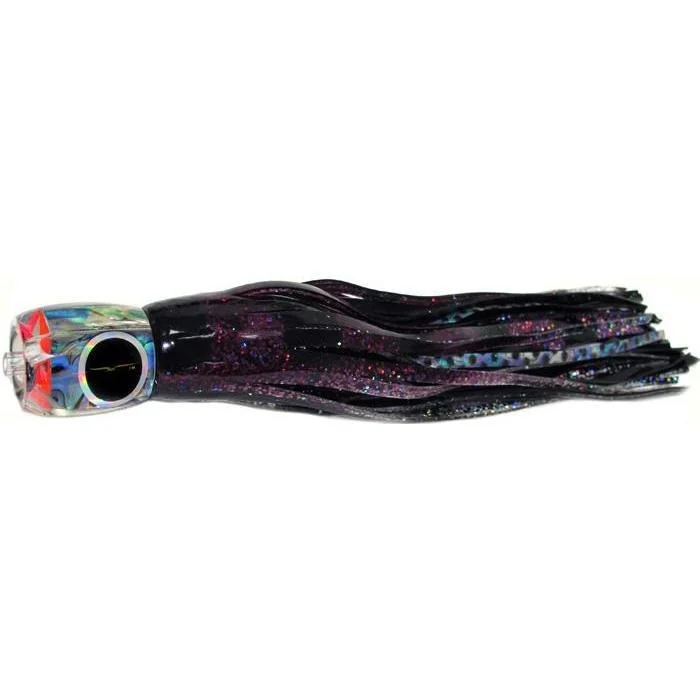 Spinnerbait Lures-Black Bart Tahitian Prowler Medium Tackle Lure - Purple/Black Dot