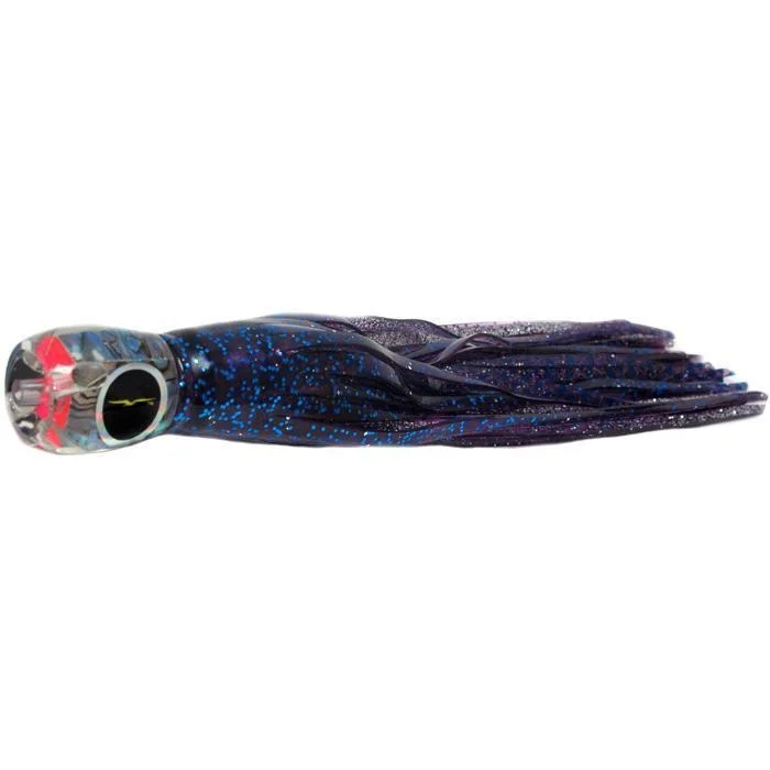 Scented Crawfish Lures-Black Bart Tahitian Prowler Medium Tackle Lure - Purple Fleck/Purple Blue Dot