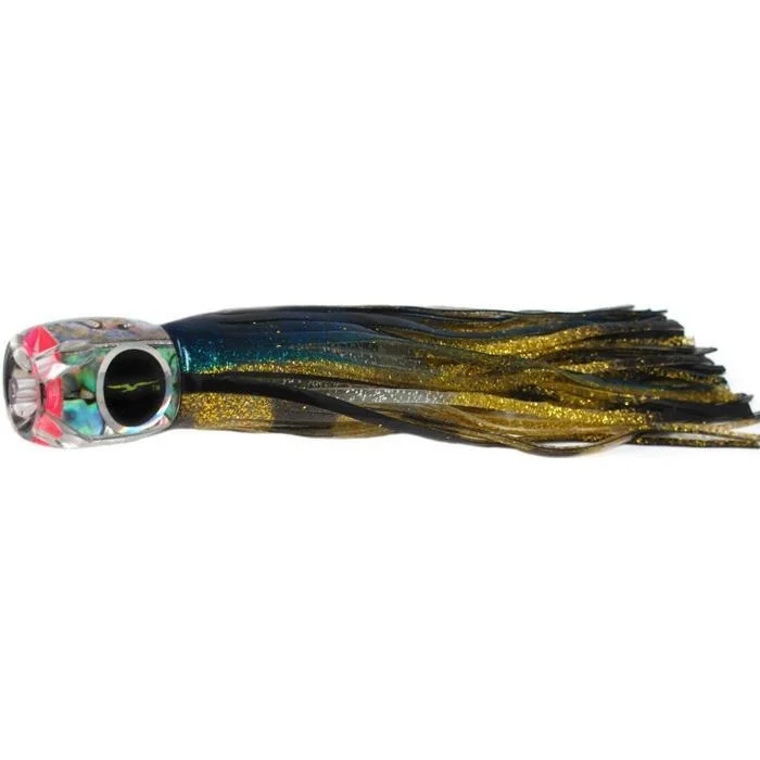 Jighead Lures-Black Bart Tahitian Prowler Medium Tackle Lure - Yellowfin/Silver Gold Black