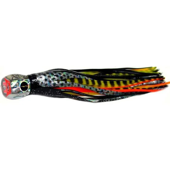 Saltwater Lures-Black Bart Tuna Candy Light Tackle Lure - Black Dot/Yellow Black Tiger