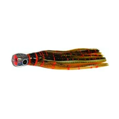 Bright Flash Lures-Black Bart Tuna Candy Light Tackle Lure - Brown Gold Orange/Gold Dot