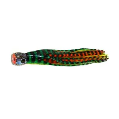 Hybrid Soft Lures-Black Bart Tuna Candy Light Tackle Lure - Green Orange Tiger/Orange Yellow Tiger