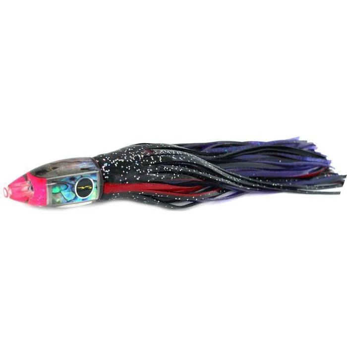 Feather Lures-Black Bart Tuna XXX Light Tackle Lure - Black/Purple Foil