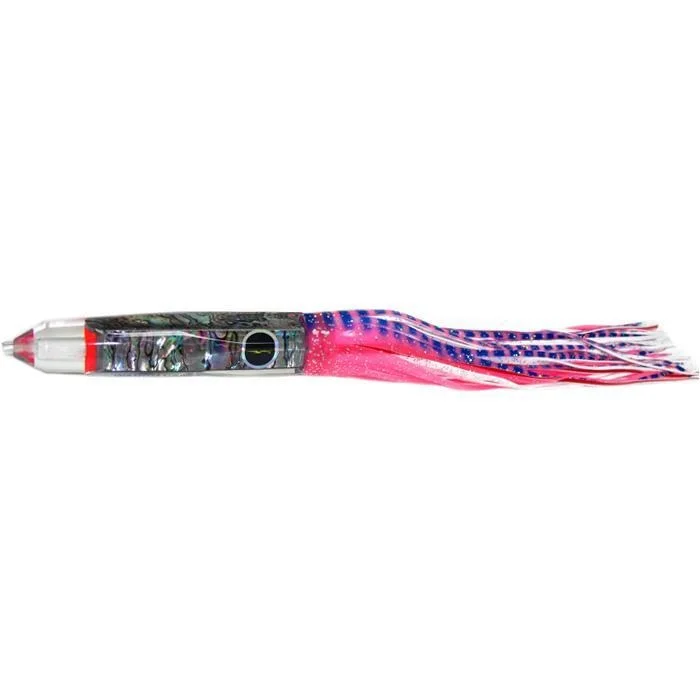 Soft Body Lures-Black Bart Wahoo Candy Medium Heavy Tackle Lure - Pink Tiger/White