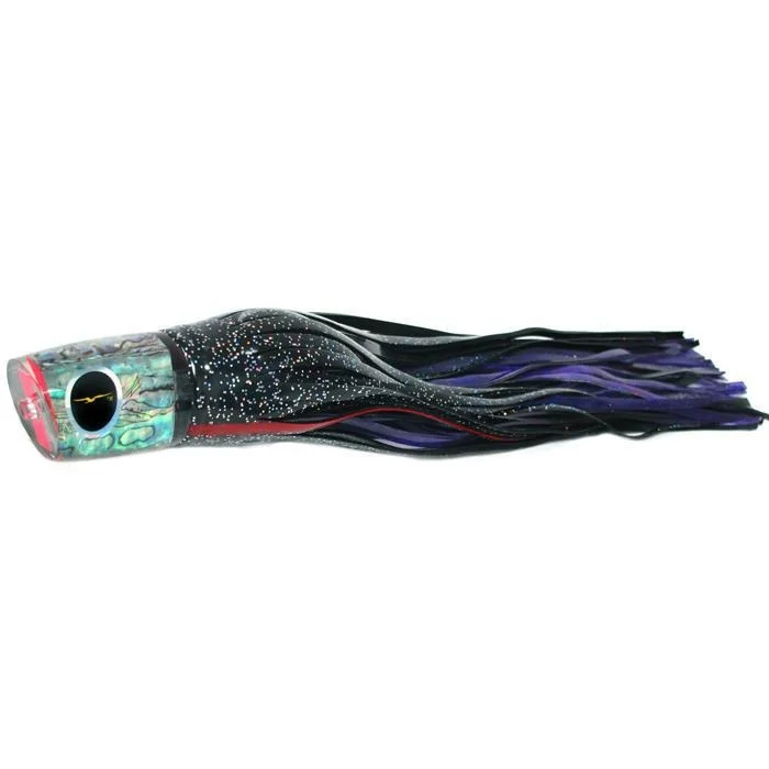 Hybrid Lures-Black Bart Warrior Medium Heavy Tackle Lure - Black Red/Purple Fleck