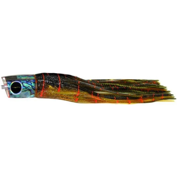 Multi-Purpose Lures-Black Bart Warrior Medium Heavy Tackle Lure - Brown Gold Orange/Gold Dot