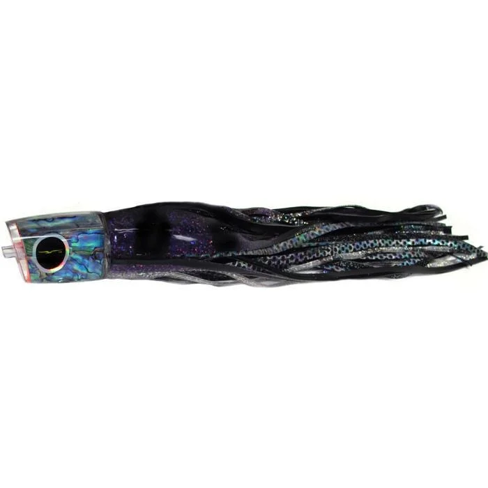 Lures for Fly Fishing-Black Bart Warrior Medium Heavy Tackle Lure - Purple/Black Dot