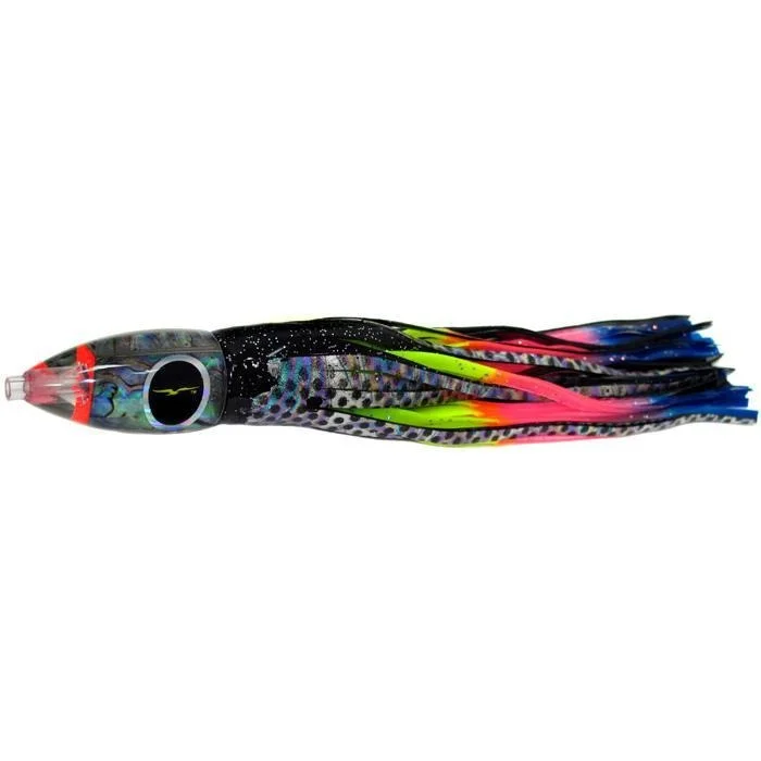 Hybrid Lures-Black Bart Wicked Medium Tackle Lure - Black Dot/Rainbow