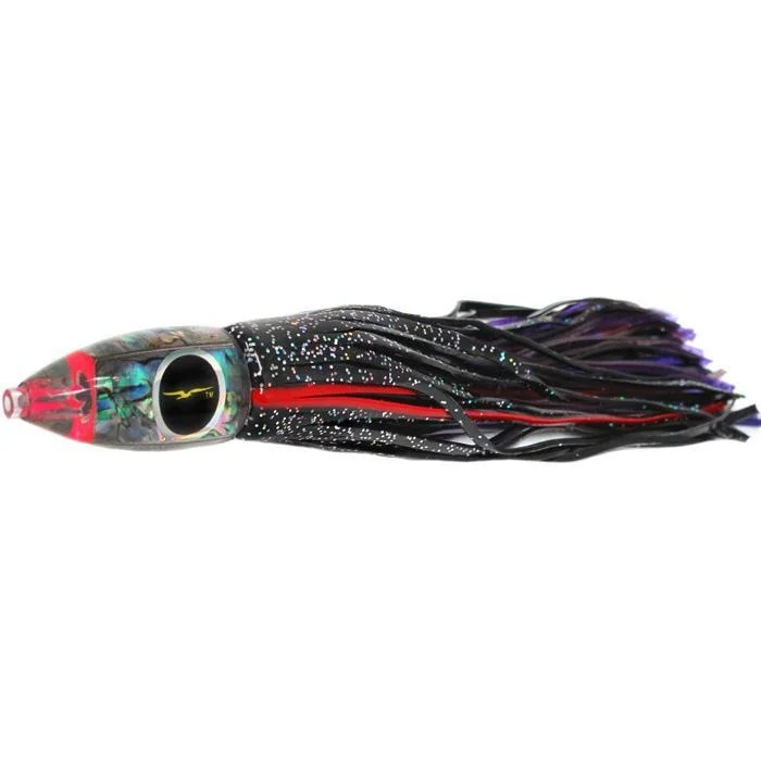 Paddle Tail Soft Lures-Black Bart Wicked Medium Tackle Lure - Black Red/Purple Fleck