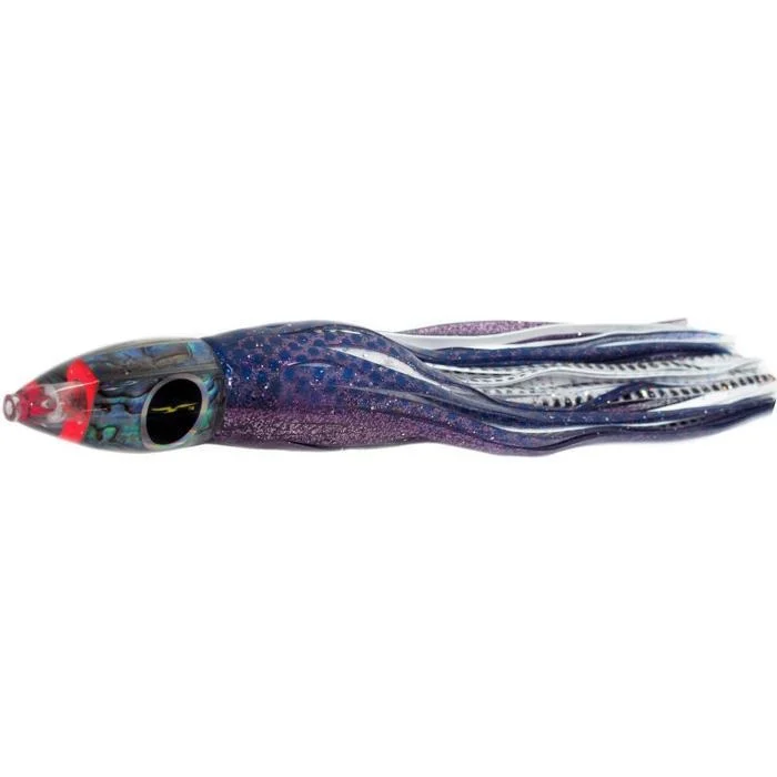 Crankbait with Rattle Lures-Black Bart Wicked Medium Tackle Lure - Purple Blue Dot/White Black Dot