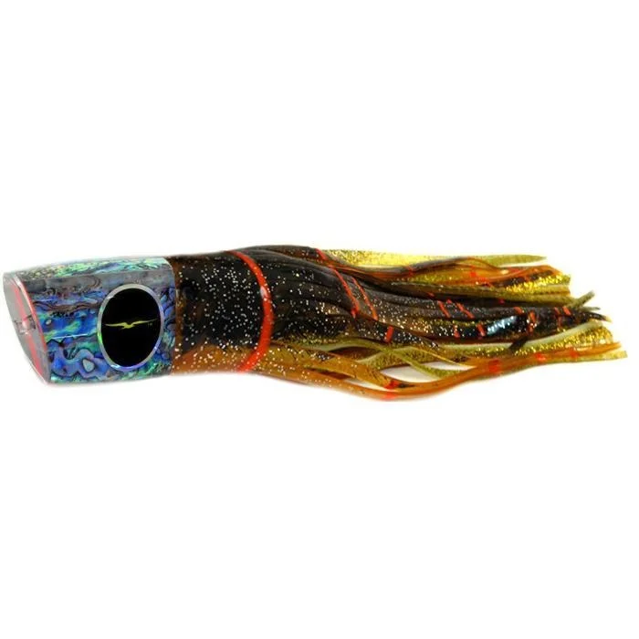 Deep Diving Lures-Black Bart Zulu Heavy Tackle Lure - Brown Gold Orange/Gold Dot