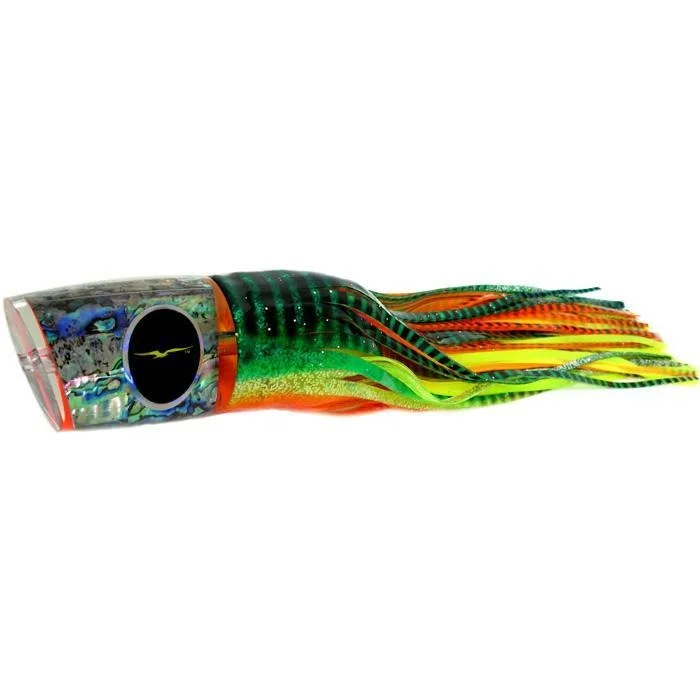 Best Lures for Pike-Black Bart Zulu Heavy Tackle Lure - Green Orange Tiger/Orange Yellow Tiger