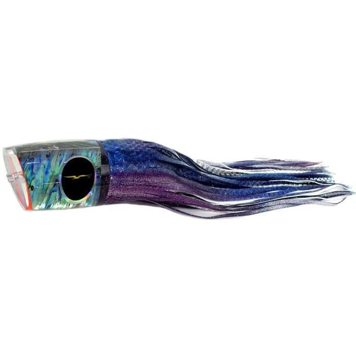 Steelhead Lures-Black Bart Zulu Heavy Tackle Lure - Purple Blue Dot/White Dot