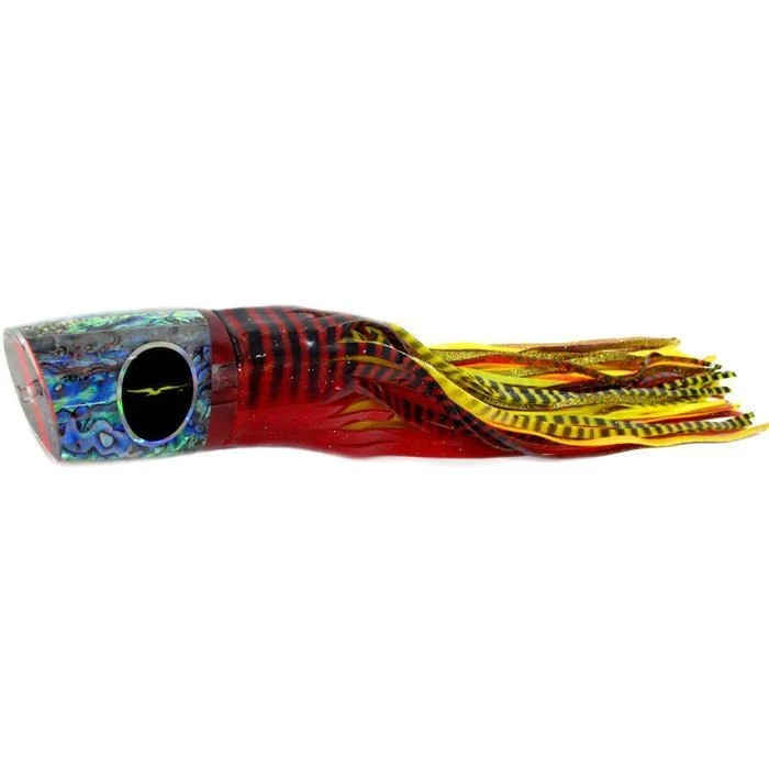 Fishing Lures for Trout-Black Bart Zulu Heavy Tackle Lure - Red Black Tiger/Yellow Tiger