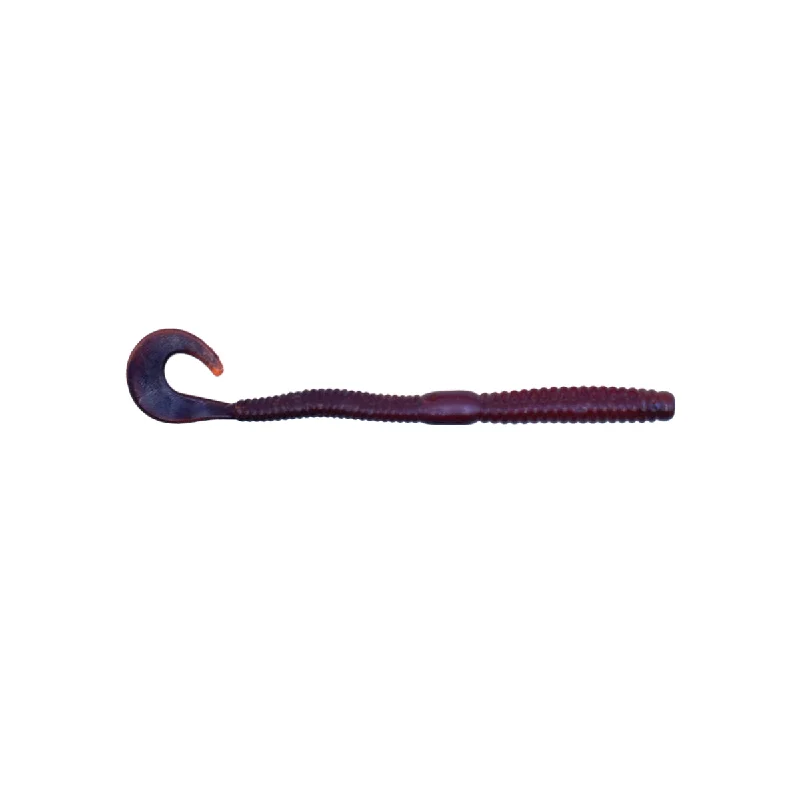 Realistic Crawfish Lures-6" Curtail Worms, Pack of 12