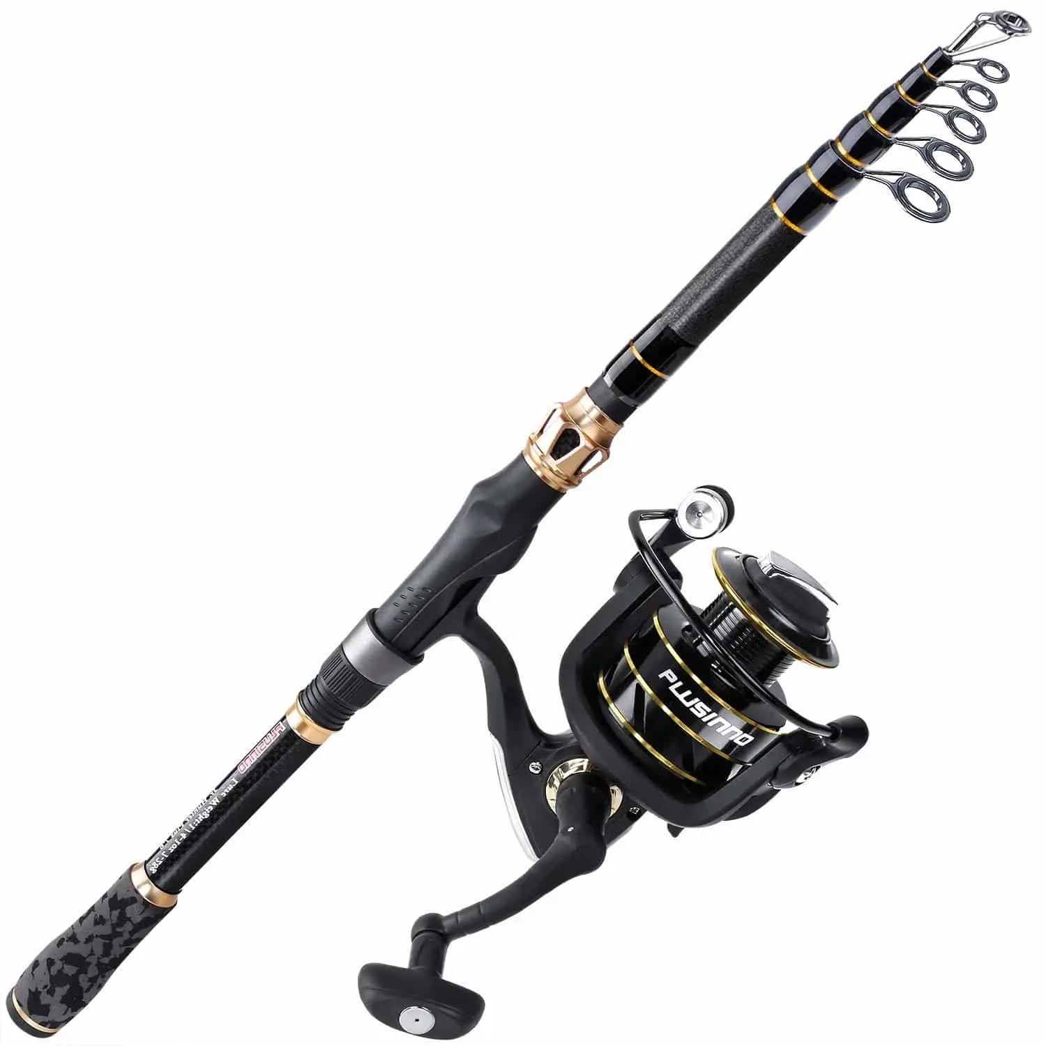 Spinning Fishing Rod-PLUSINNO Eagle Hunting VI Telescopic Fishing Rods and Reel Combos