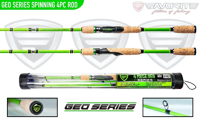 Durable Fishing Rod for Saltwater-Viridian Geo Series 4pc Spinning Rod