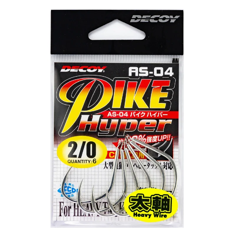 Fishing Hooks for Catching Redfish-Decoy Pike Hyper AS-04 Jigging Hooks