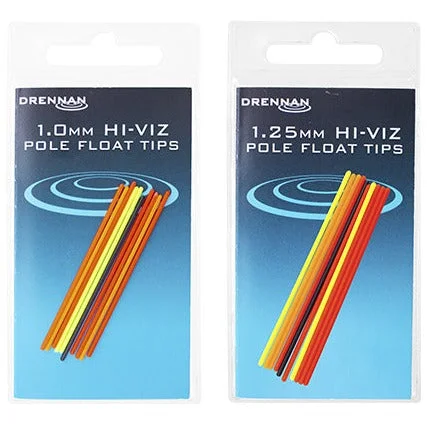 Fixed Float for Nighttime Fishing-Drennan Hi-Vis Pole Float Tips