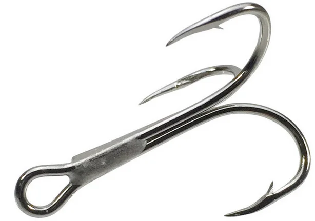 Fishing Hooks for Light Baiting-Eagle Claw 2xTreble Hook 375F