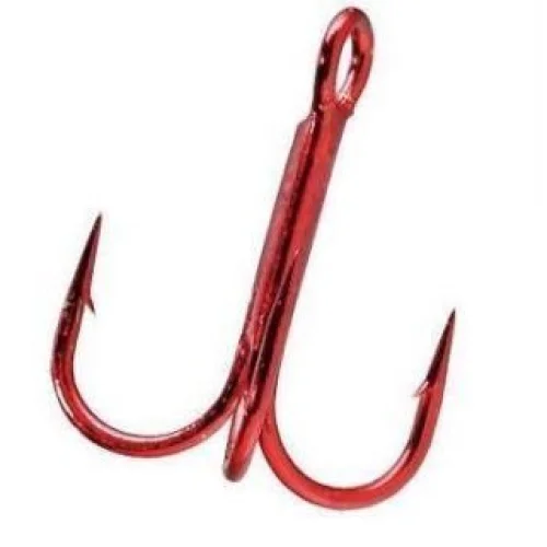 Fishing Hooks with Anti-Rust Finish-Gamakatsu Red Round Bend Treble Hooks