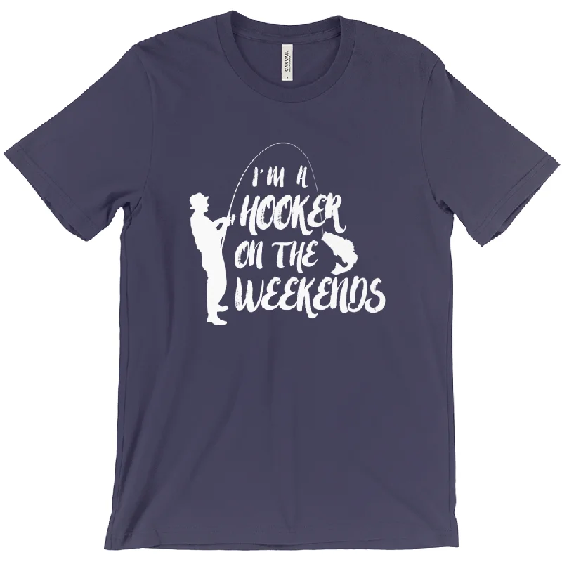 Fishing Hooks for Bait Fishing-I'm A Hooker On The Weekends Men's T-Shirt