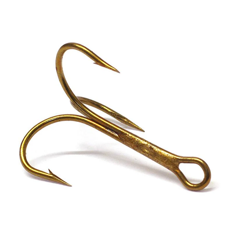 Fishing Hooks for Soft Plastics-Mustad Treble Hooks - #3551