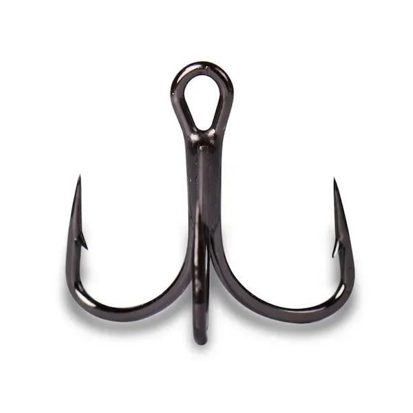 Premium Fishing Hooks for Fly Fishing-Mustad KVD Elite Triple Grip Treble Hook - 2X Short Black Nickel (6 Pk)