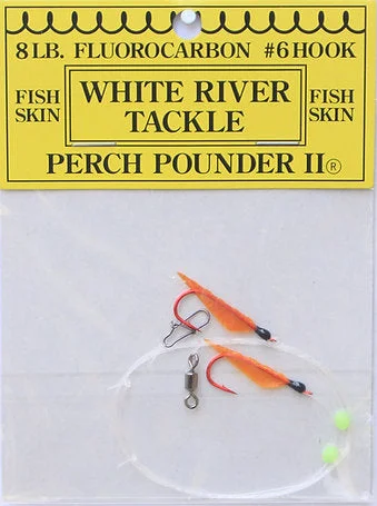 Durable Fishing Hooks for Saltwater-Perch Pounders Orange an black size 8 hook